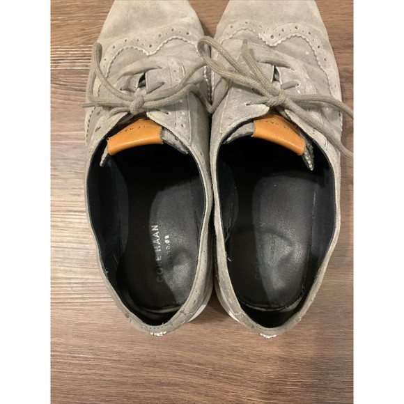 Cole Haan Womens Size 9B Gray #W05167 Wingtip Oxford Shoes - Picture 8 of 9